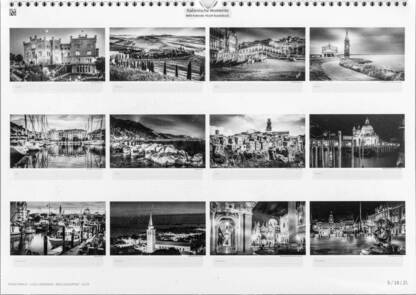 Italienische Momente - Fotografische Impressionen von Franz Baldauf. 13 Schwarzweissbilder im A3 Format Wandkalender.