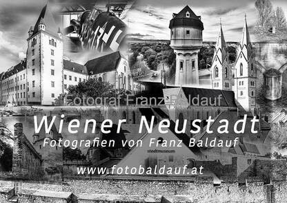 Wiener Neustadt fotografiert von Franz Baldauf. 13 Blätter A3 Schwarzweiß Dauer-Bild-Kalender - Zeitlose Eleganz für jeden Raum